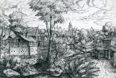 Brücke bei einer Wassermühle, 1553 von Hanns Sebald Lautensack